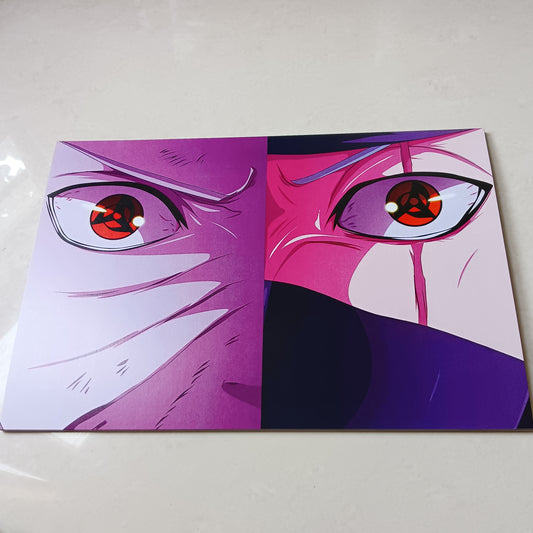 Obito and Kakashi eye wall poster