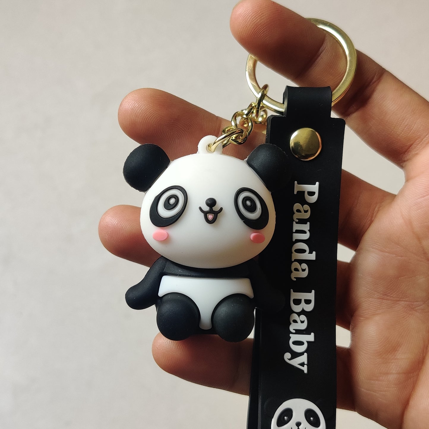 Panda Rubber keychain