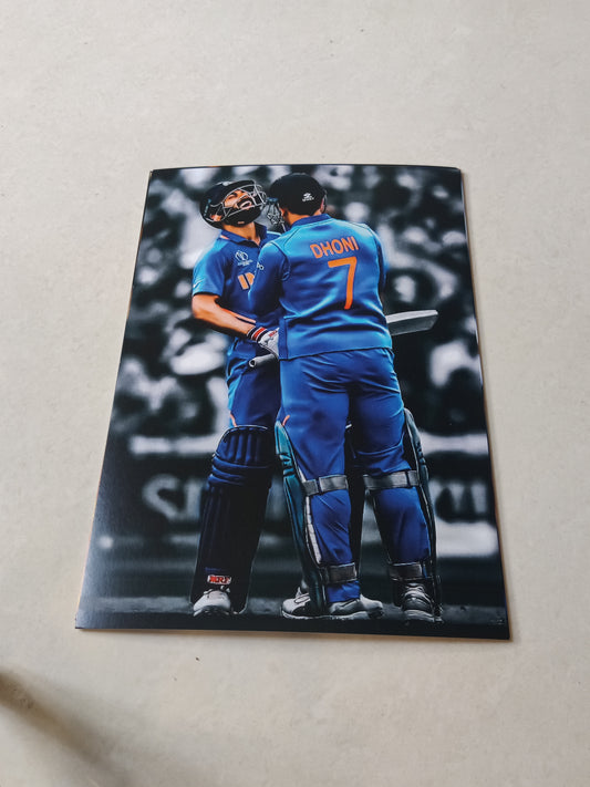 Virat and Dhoni wall poster | Style 3