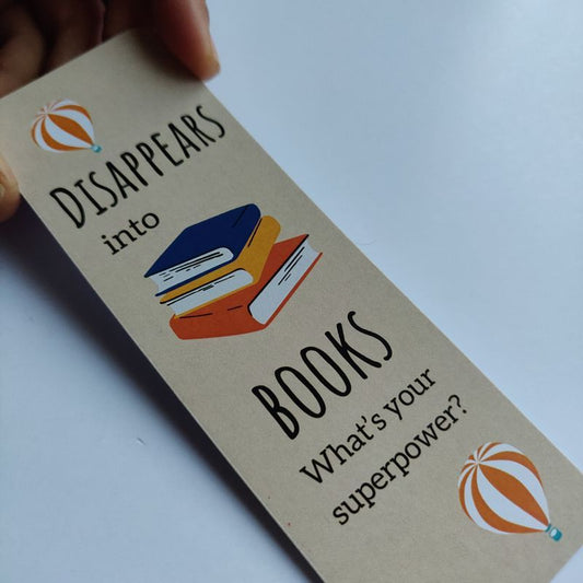 Disappears into Books quirky bookmark
